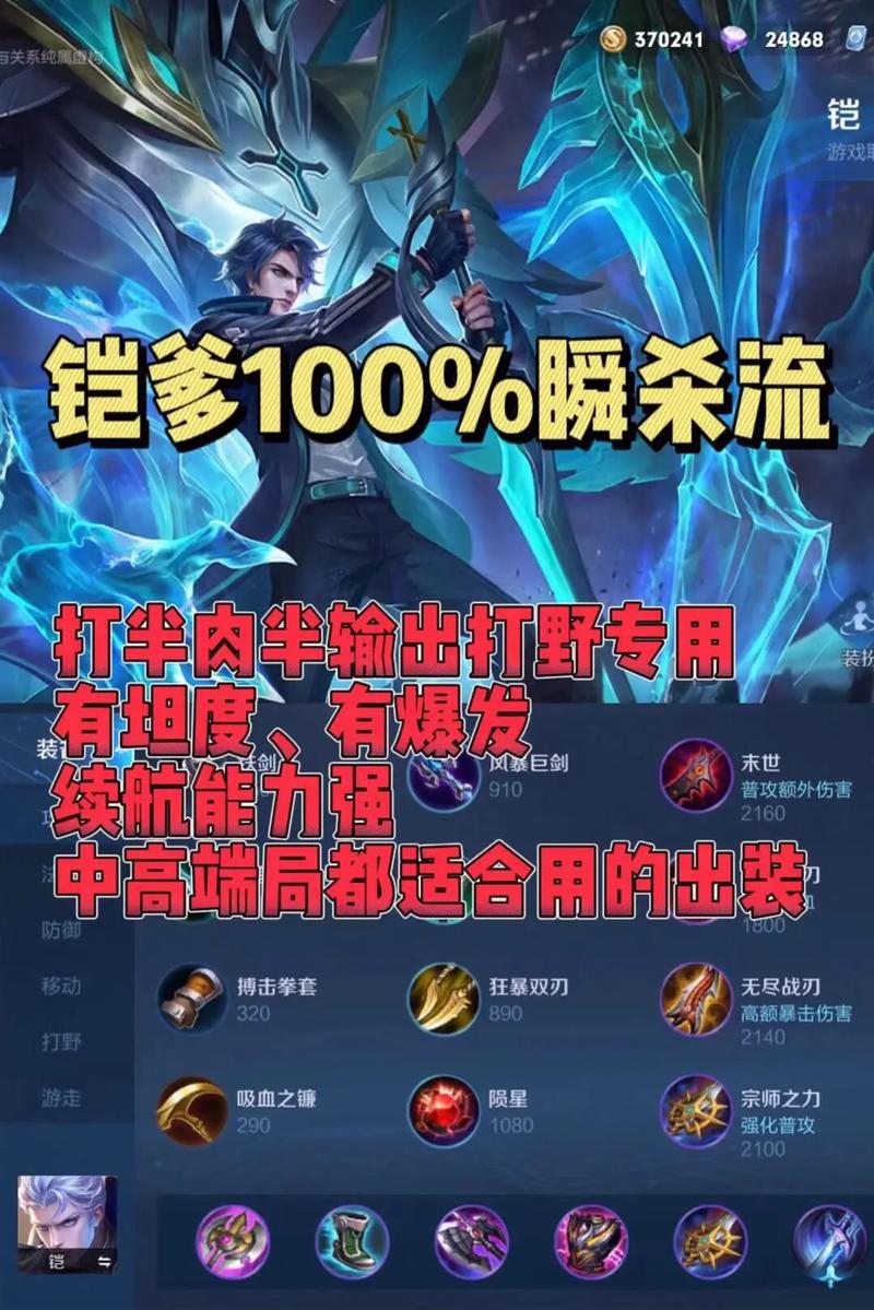 王者榮耀全局打野鎧甲？王者榮耀打野鎧的最強(qiáng)出裝一刀秒滿血？-第3張圖片-猴鯊游戲