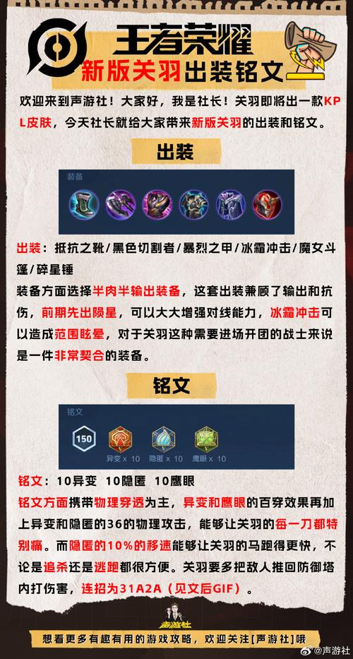 王者榮耀關(guān)羽四級(jí)銘文，關(guān)羽銘文打法2019-第2張圖片-猴鯊游戲