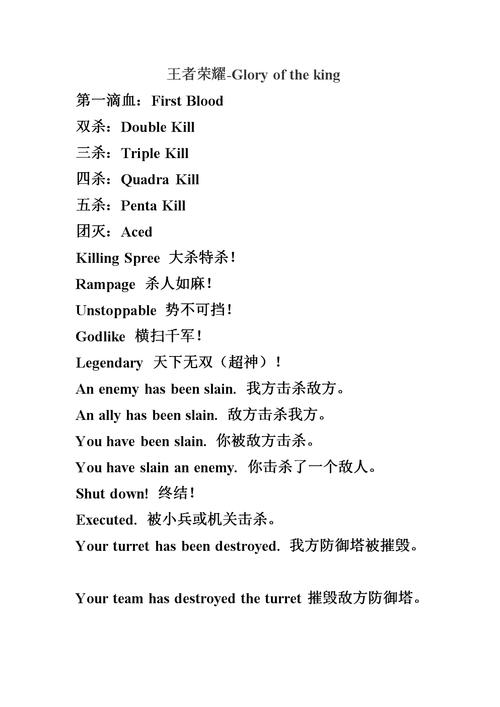 王者榮耀英文表達(dá)效果，王者榮耀里的英語啥意思？-第2張圖片-猴鯊游戲